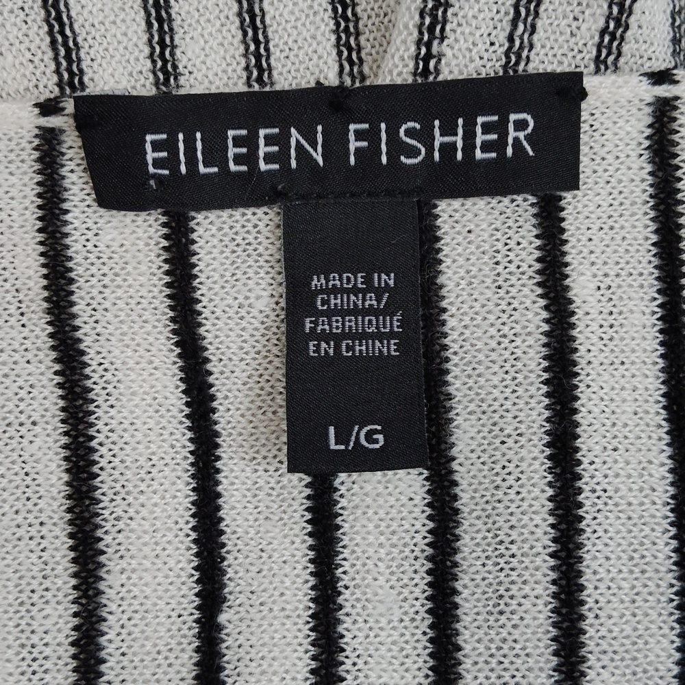 Eileen Fisher Linen Blend Striped Top - Picture 3 of 9
